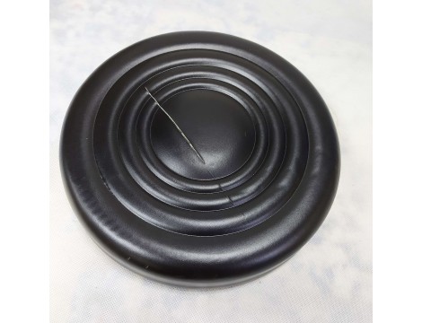 Taboret kosmetyczny okrągły fryzjerski hoker stołek czarny Outlet - 4