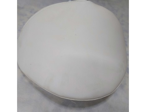 Taboret kosmetyczny siodło krzesło z oparciem biały Outlet - 5