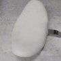 Taboret kosmetyczny siodło krzesło z oparciem biały Outlet - 4