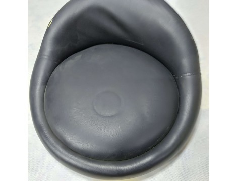 Krzesło taboret kosmetyczny fryzjerski czarny Outlet - 4