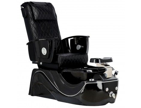 Fotel kosmetyczny elektryczny z masażem do pedicure stóp do salonu SPA czarny Outlet - 2