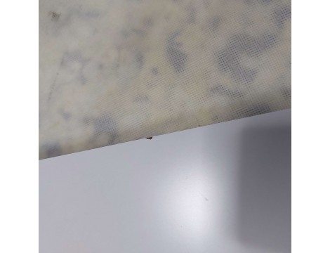Recepcja fryzjerska lakierowana Diamond Com 120 cm kosmetyczna do salonu biała złożona Outlet - 19