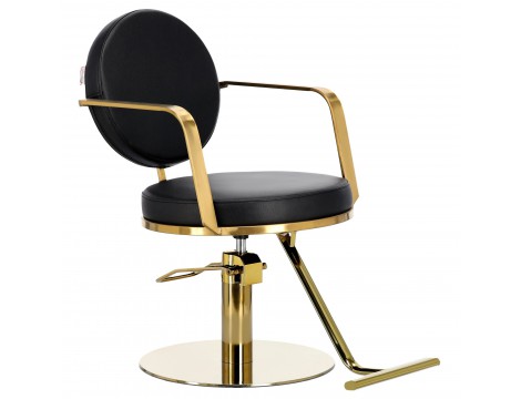 Fotel fryzjerski Axel hydrauliczny obrotowy do salonu fryzjerskiego podnóżek chromowany krzesło fryzjerskie Outlet - 2