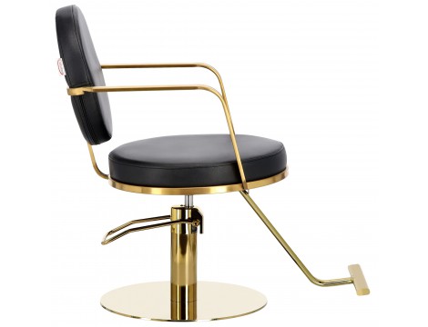 Fotel fryzjerski Axel hydrauliczny obrotowy do salonu fryzjerskiego podnóżek chromowany krzesło fryzjerskie Outlet - 3