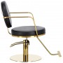 Fotel fryzjerski Axel hydrauliczny obrotowy do salonu fryzjerskiego podnóżek chromowany krzesło fryzjerskie Outlet - 3