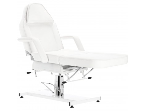 Fotel kosmetyczny hydrauliczny obrotowy spa biały leżanka Outlet - 3