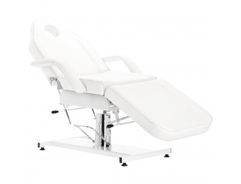 Fotel kosmetyczny hydrauliczny obrotowy spa biały leżanka Outlet - 2