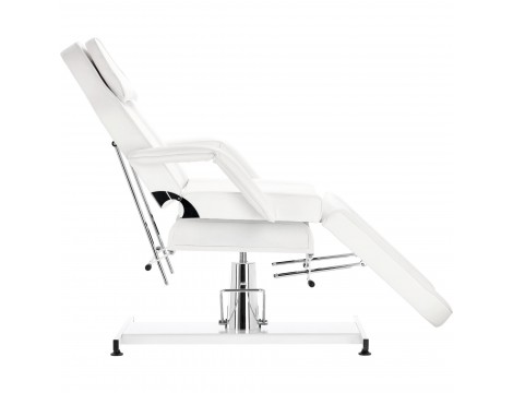 Fotel kosmetyczny hydrauliczny obrotowy spa biały leżanka Outlet - 7