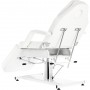 Fotel kosmetyczny hydrauliczny obrotowy spa biały leżanka Outlet - 5