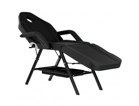 Fotel klasyczny kosmetyczny z kuwetami spa czarny Outlet - 6