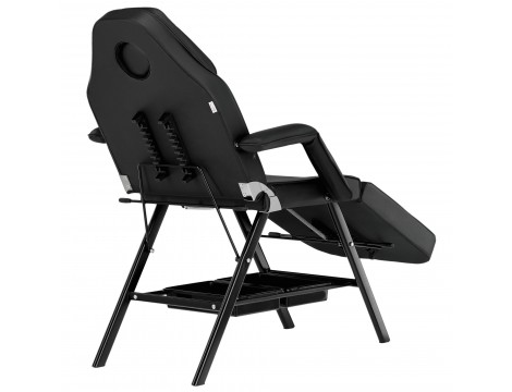 Fotel klasyczny kosmetyczny z kuwetami spa czarny Outlet - 8