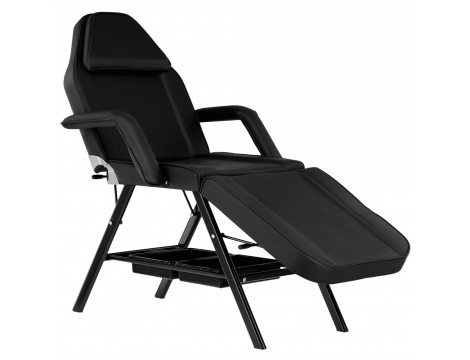 Fotel klasyczny kosmetyczny z kuwetami spa czarny Outlet - 5
