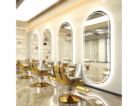 Konsola konsoleta fryzjerska barberska kosmetyczna lustro LED 150x70 PRO Outlet