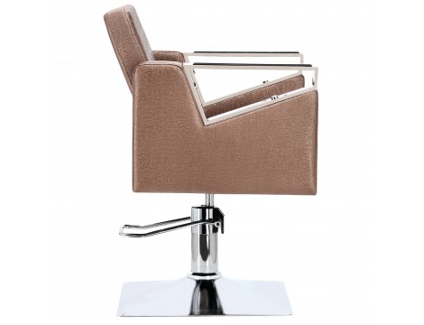 Fotel fryzjerski Tomas hydrauliczny obrotowy do salonu fryzjerskiego podnóżek chromowany krzesło fryzjerskie Outlet - 3