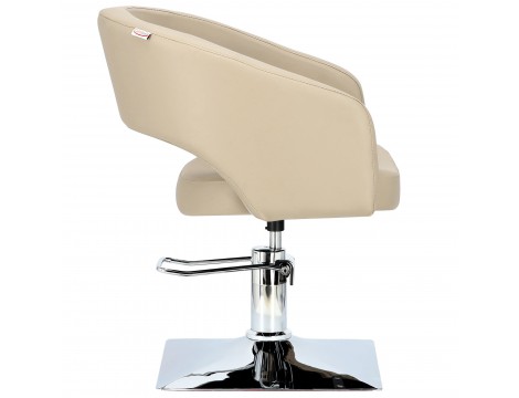 Fotel fryzjerski Greta hydrauliczny obrotowy do salonu fryzjerskiego podnóżek chromowany krzesło fryzjerskie Outlet - 4