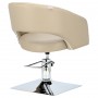 Fotel fryzjerski Greta hydrauliczny obrotowy do salonu fryzjerskiego podnóżek chromowany krzesło fryzjerskie Outlet - 5